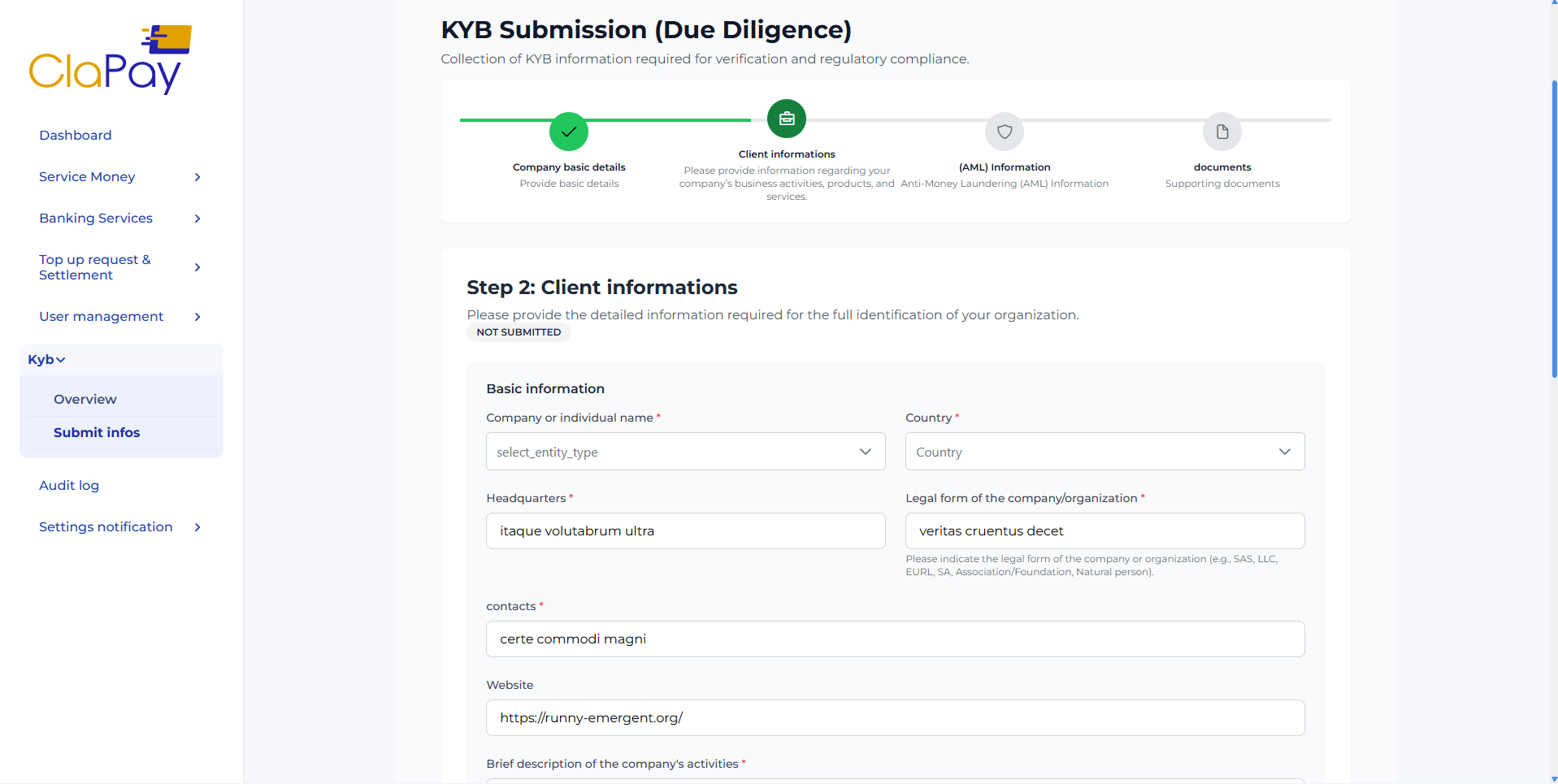 Client Information