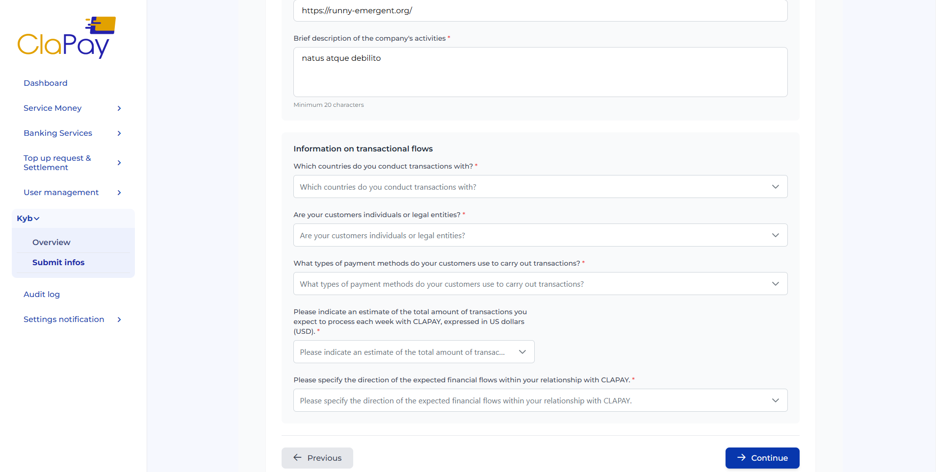 Client Information