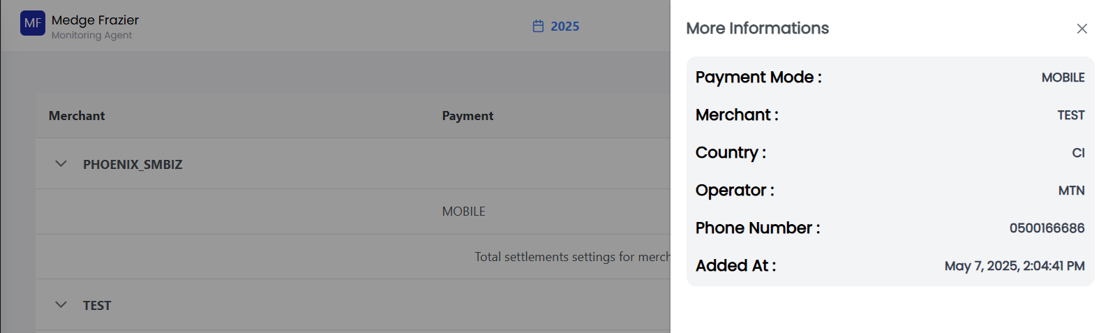 View Settlement Details