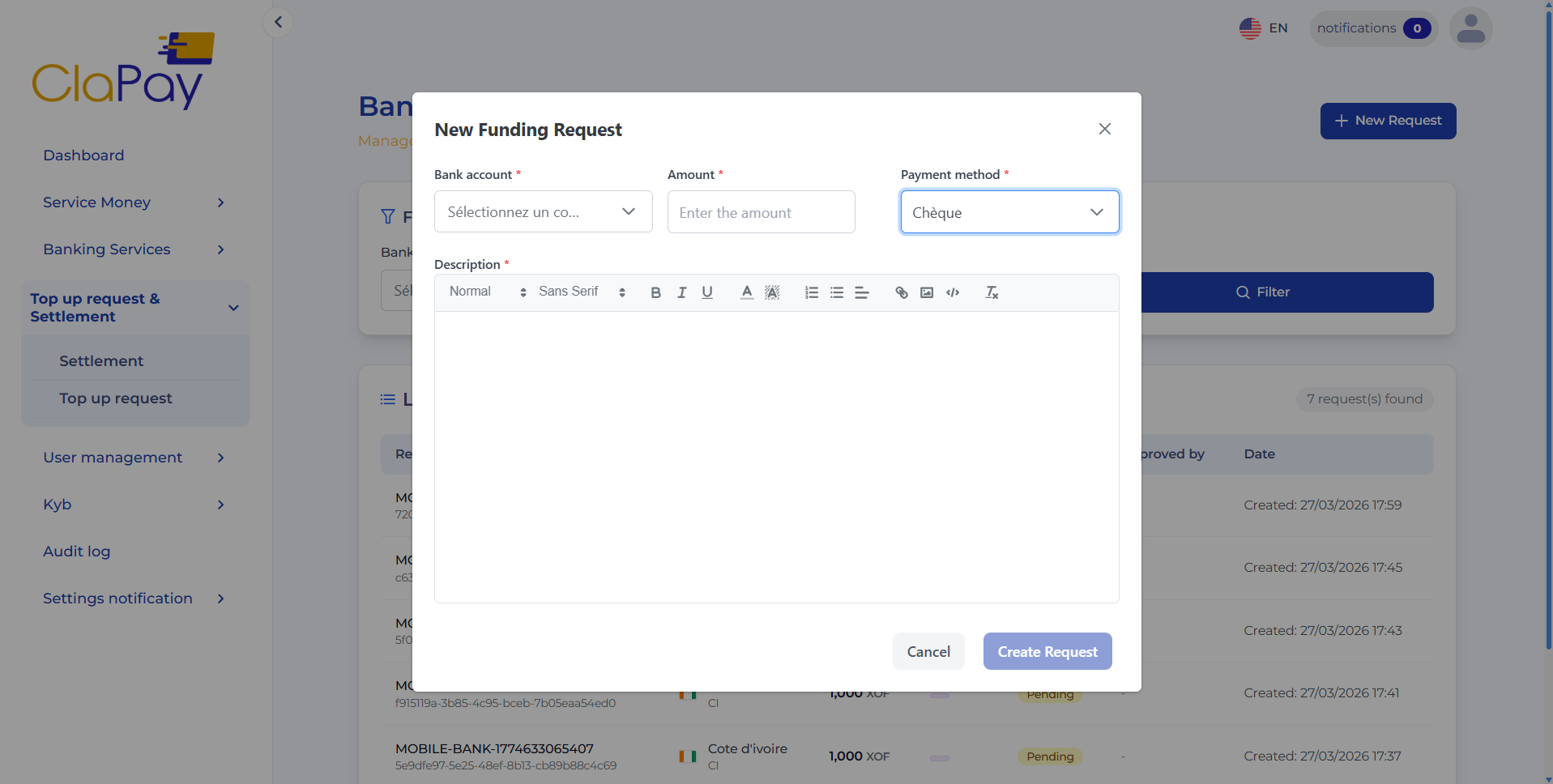 Make request 9
