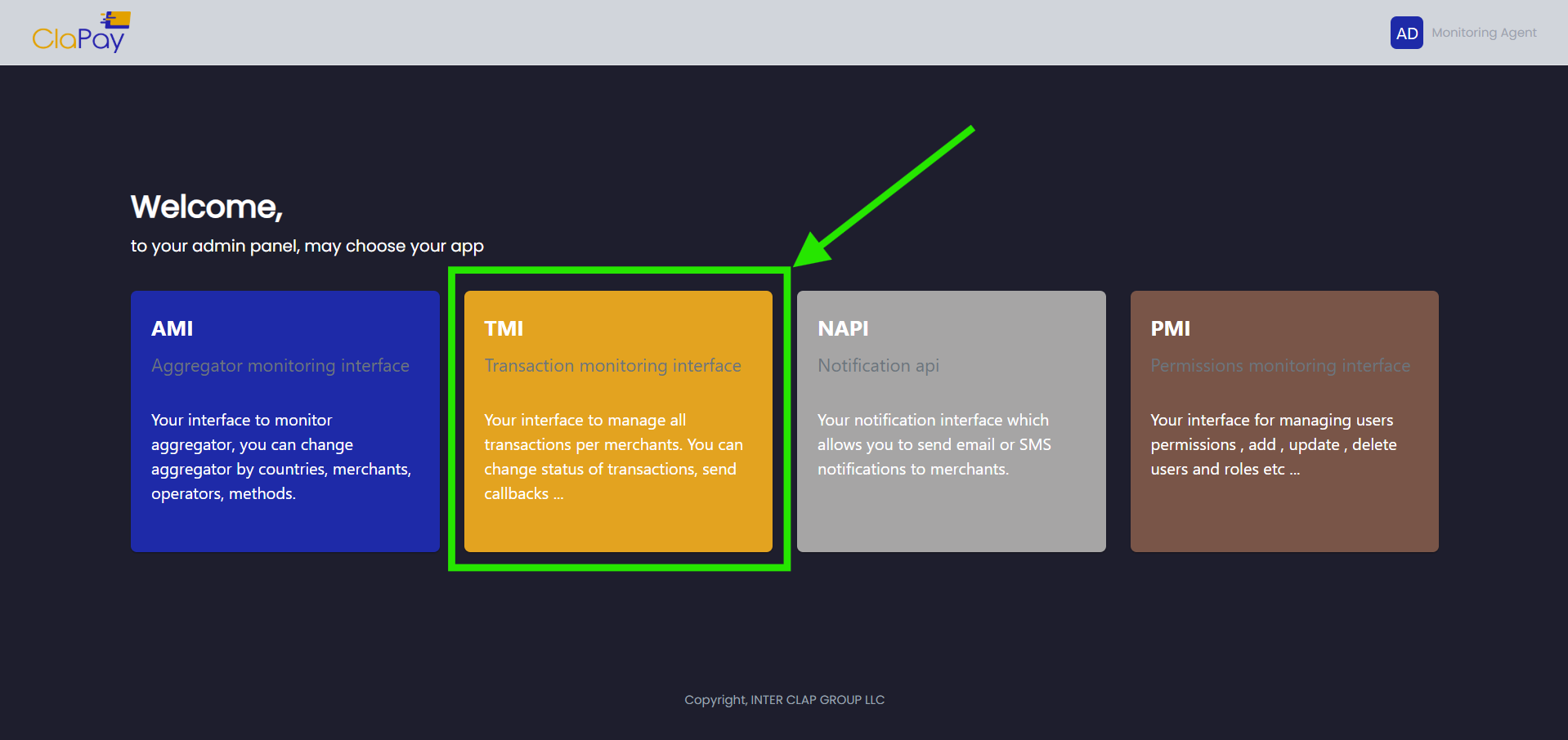 Monitoring des transactions Banner