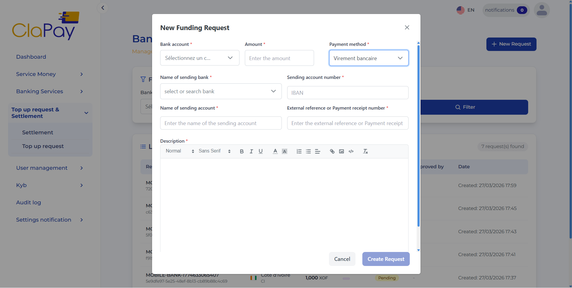 Make request 8